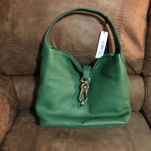 Dooney & Bourke Pebble Leather Logo Lock Hobo